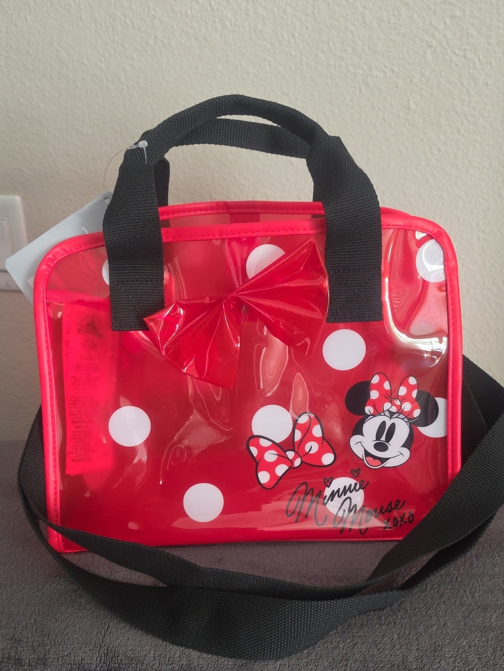 Minnie Mouse Red Polka Dot Clear Tote
